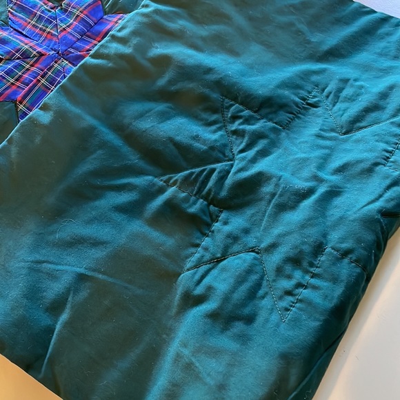 Quilted Red, Green, Blue, White 100% Polyester Table Runner - Picture 7 of 11